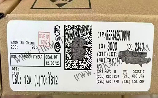 德州儀器 REF3425IDBVR：低溫漂 (6ppm/°C)、低功耗、高精度 CMOS 電壓基準